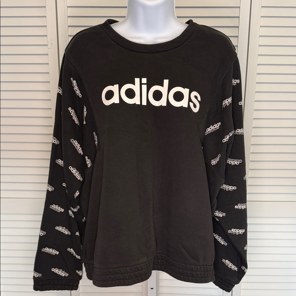 Adidas Black Sweatshirt with White Logo